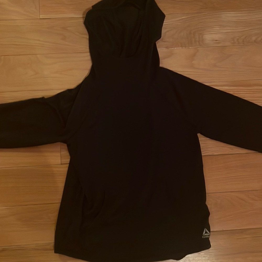 dark heather gray hoodie